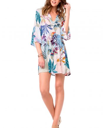 Tropical Floral Beach Dress
