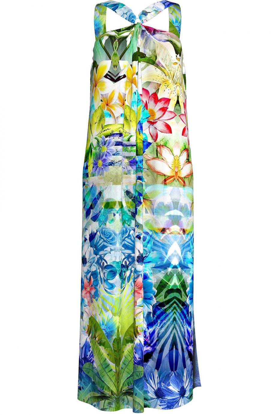 Tropical Print Long Dress