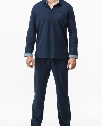 Men’s Plain Buttoned Pyjamas Plus Sizes