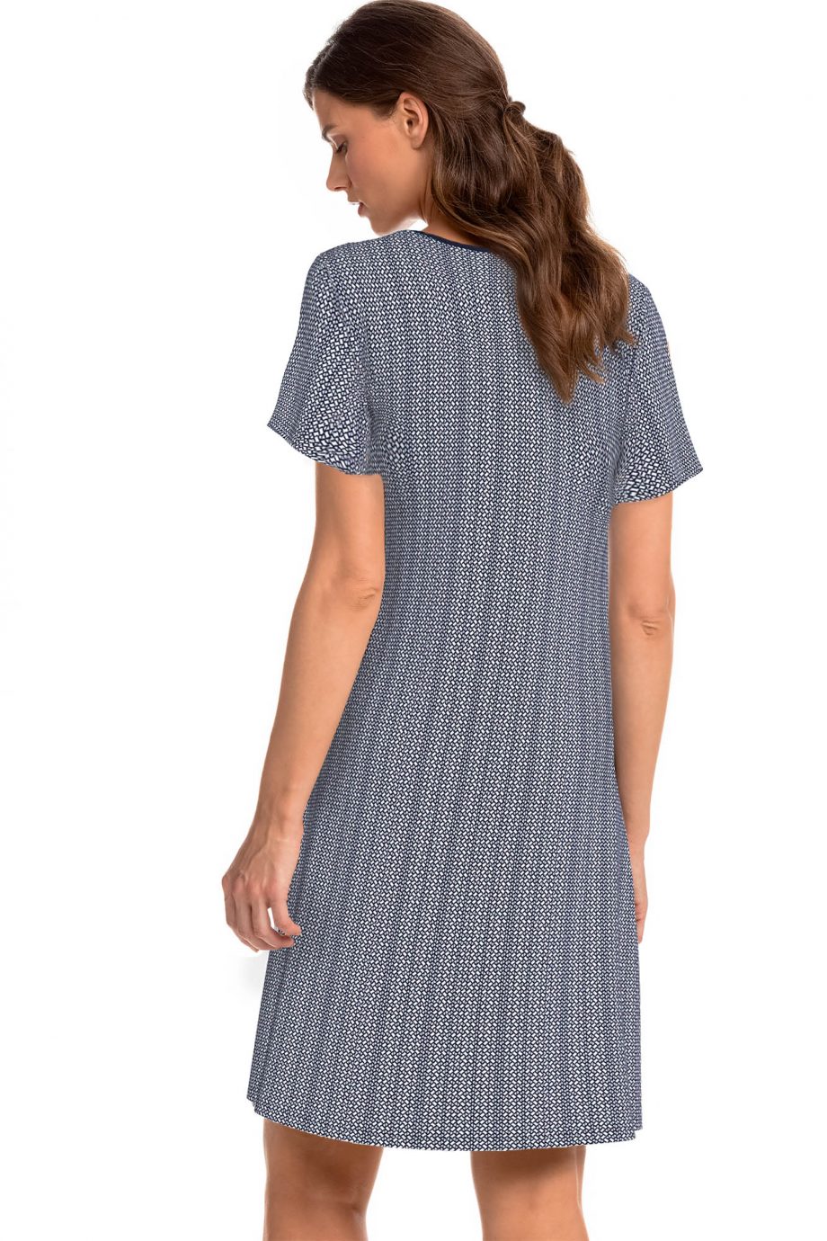 Short Sleeved Printed Dress