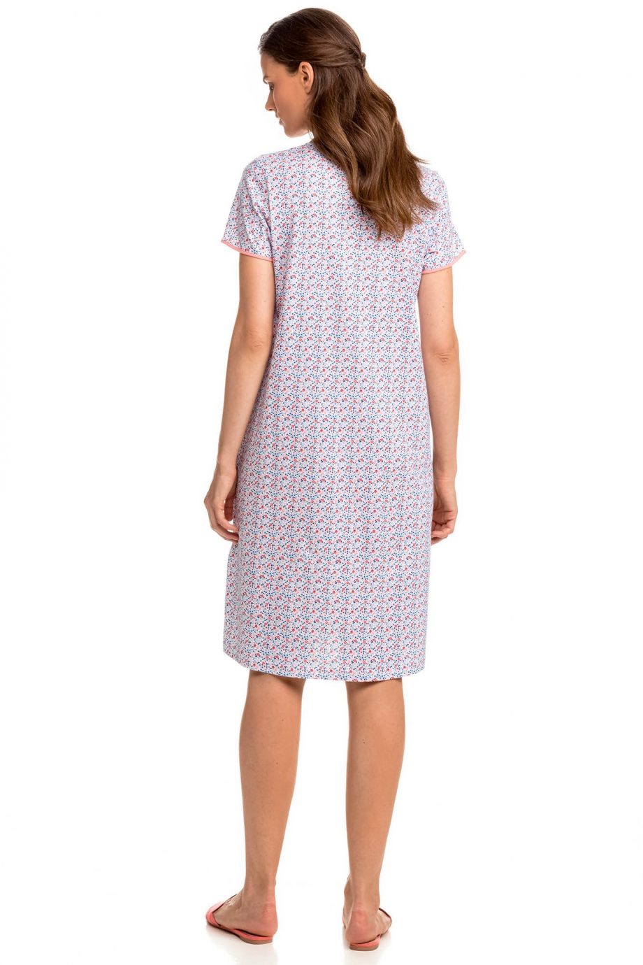 Printed Nightgown with Buttons