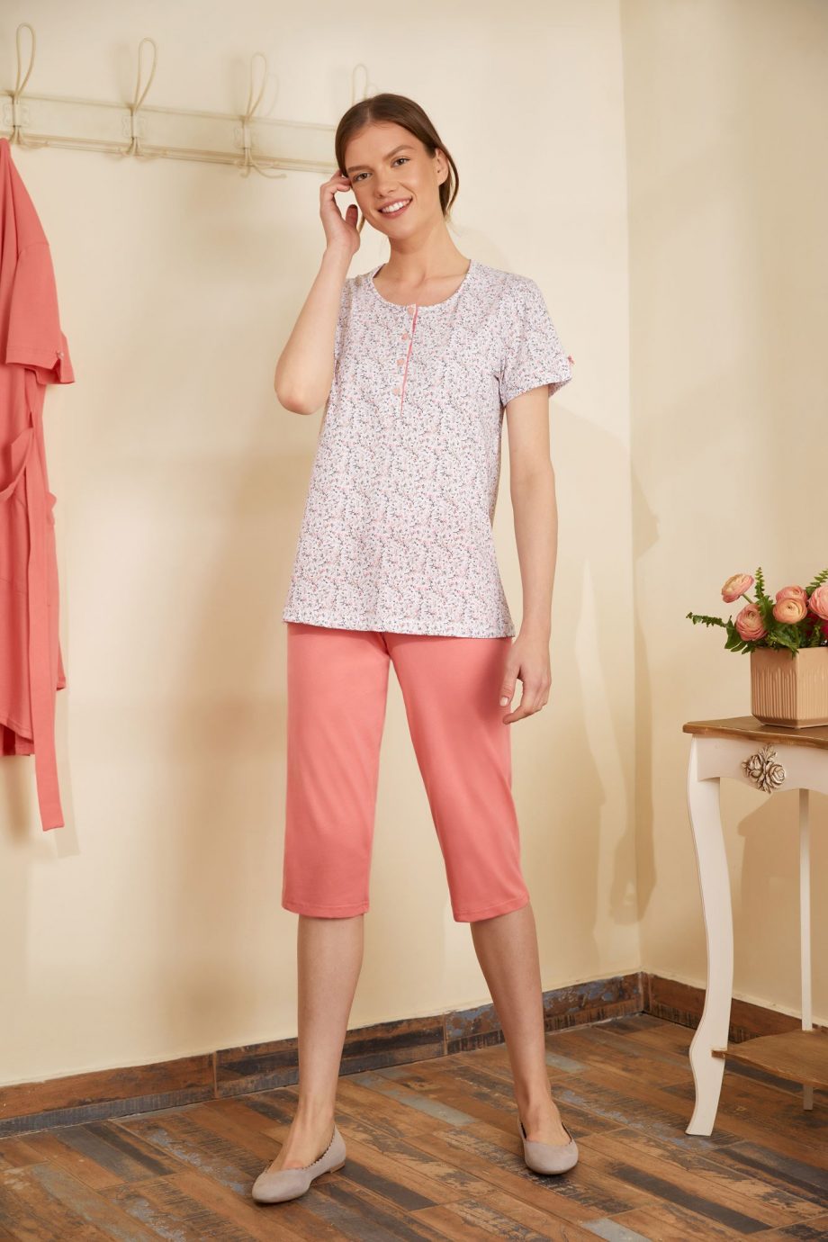 Women’s Floral Pyjamas with Buttons