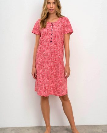 Printed Nightgown with Button Placket