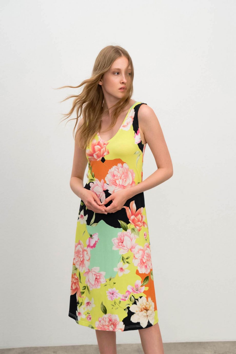 Sleeveless Floral Dress