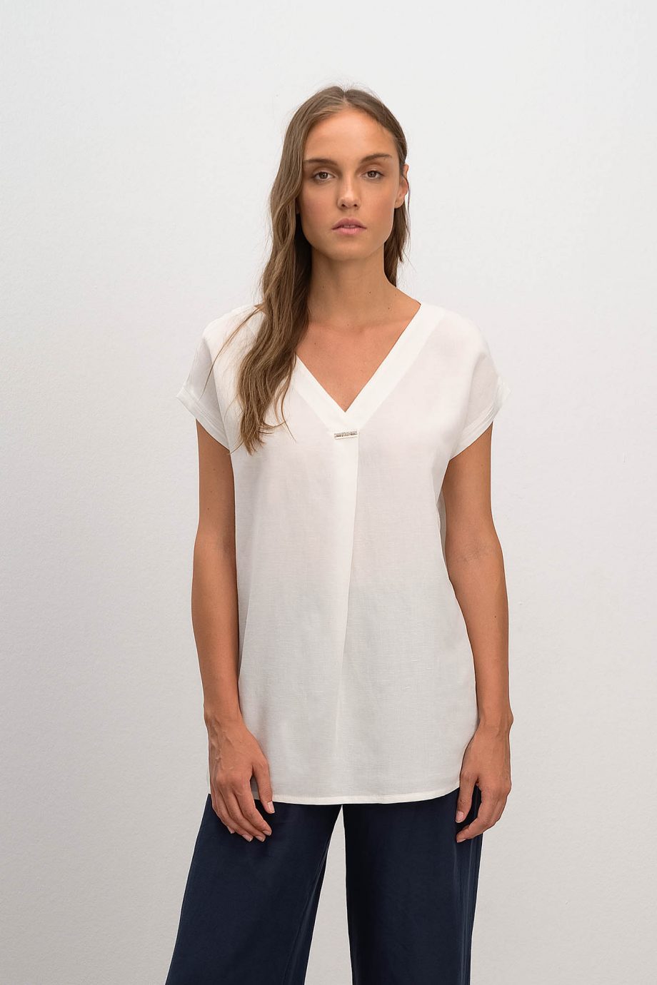 Plain Top with Short Sleeves