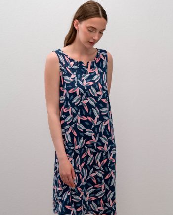 Sleeveless Printed Nightgown