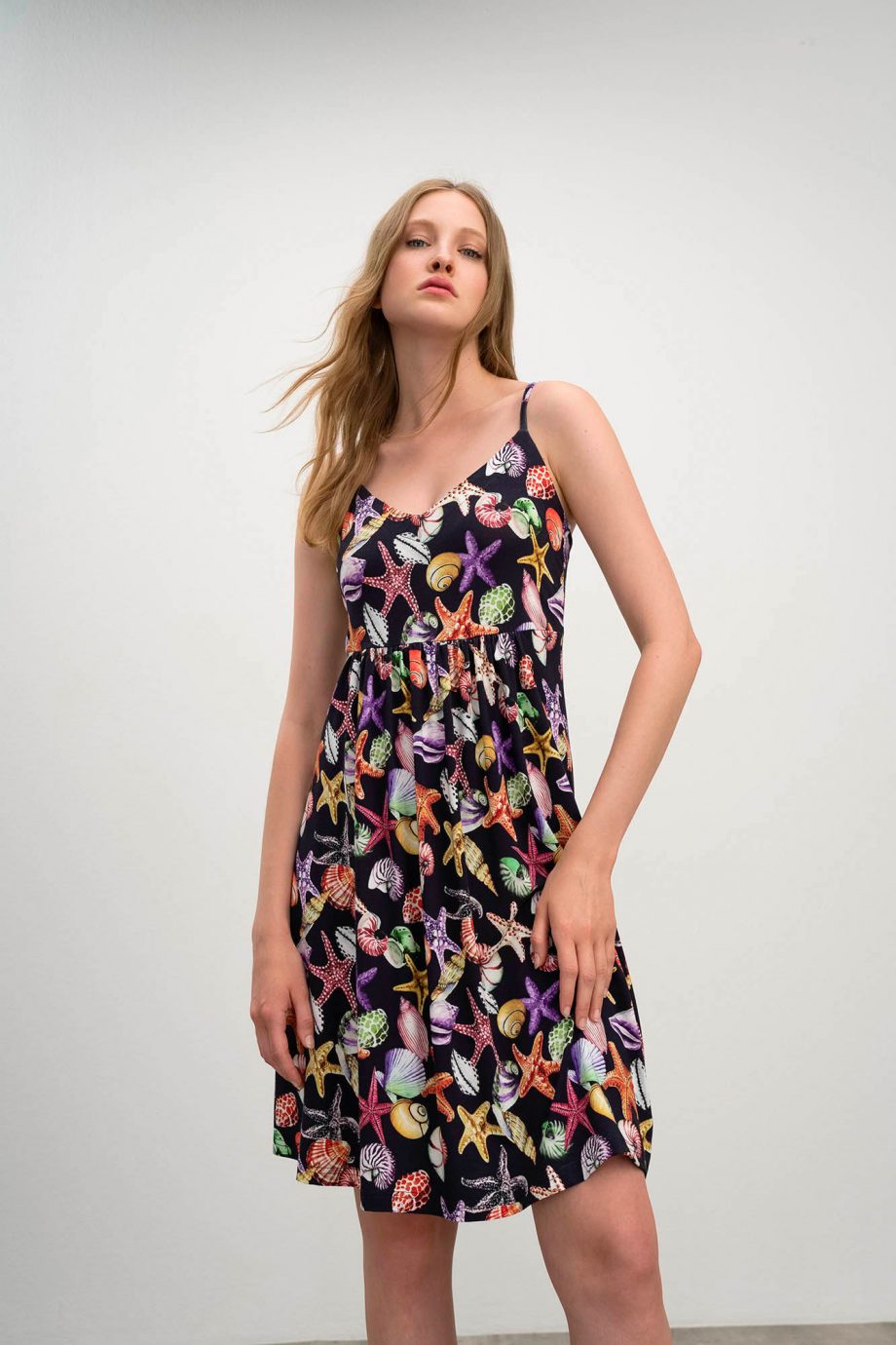 Printed Beachdress with Straps