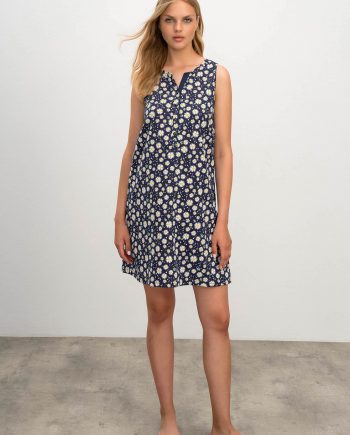 Sleeveless Floral Nightgown