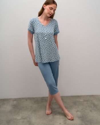 Short Sleeve Pyjamas with Placket