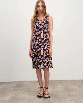 Sleeveless Printed Dress