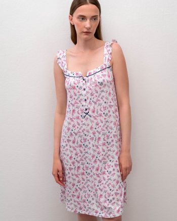 Sleeveless Nightgown with Placket