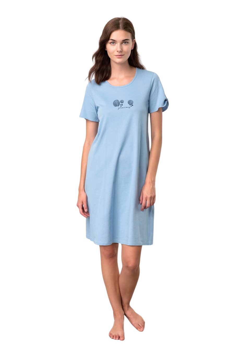 Nightgown with Short Sleeves