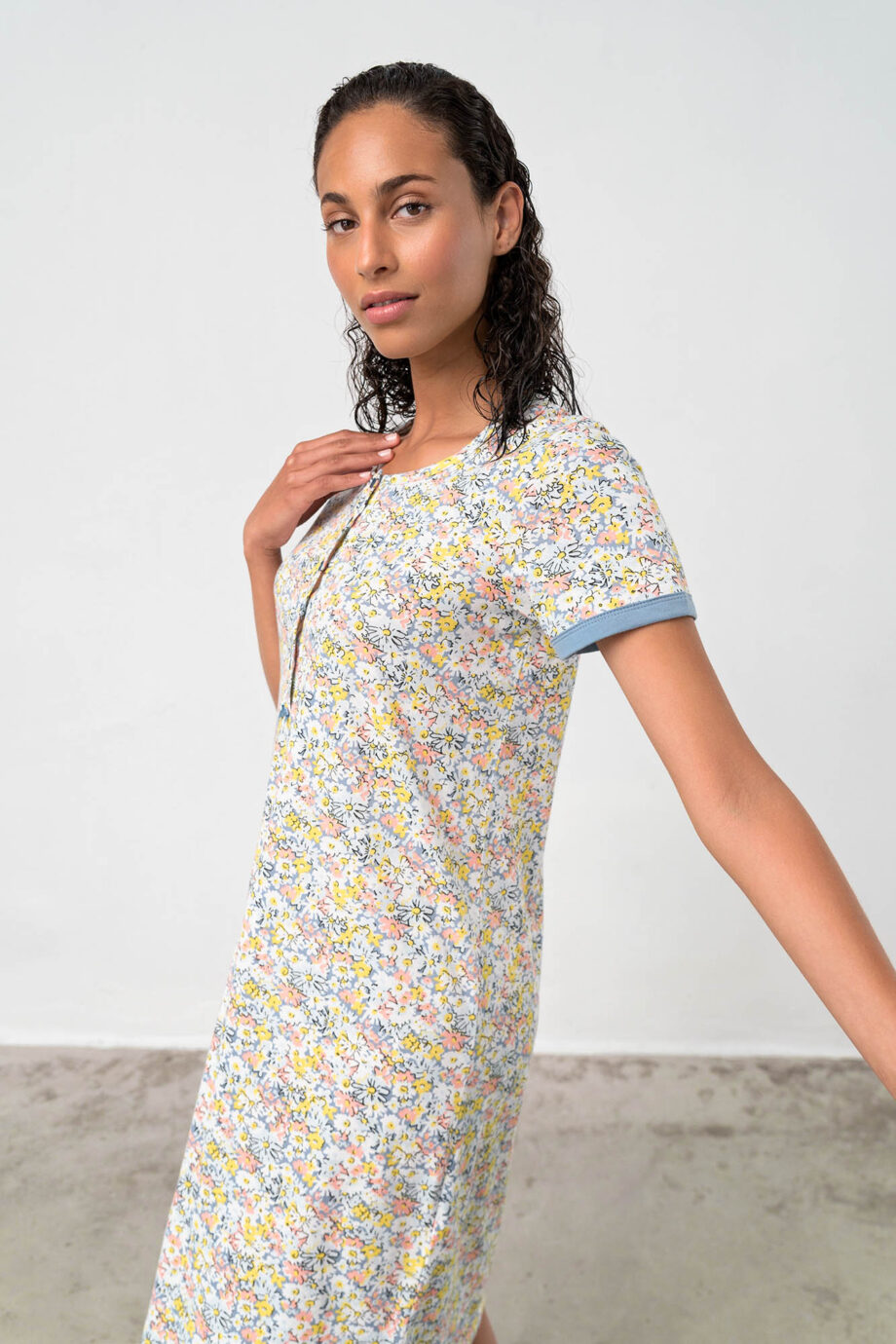 Nightgown with Button Placket