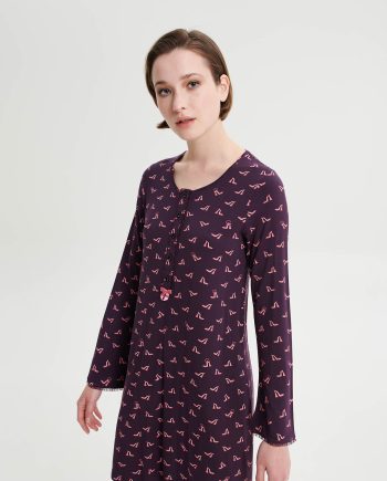 Nightgown with Button Placket