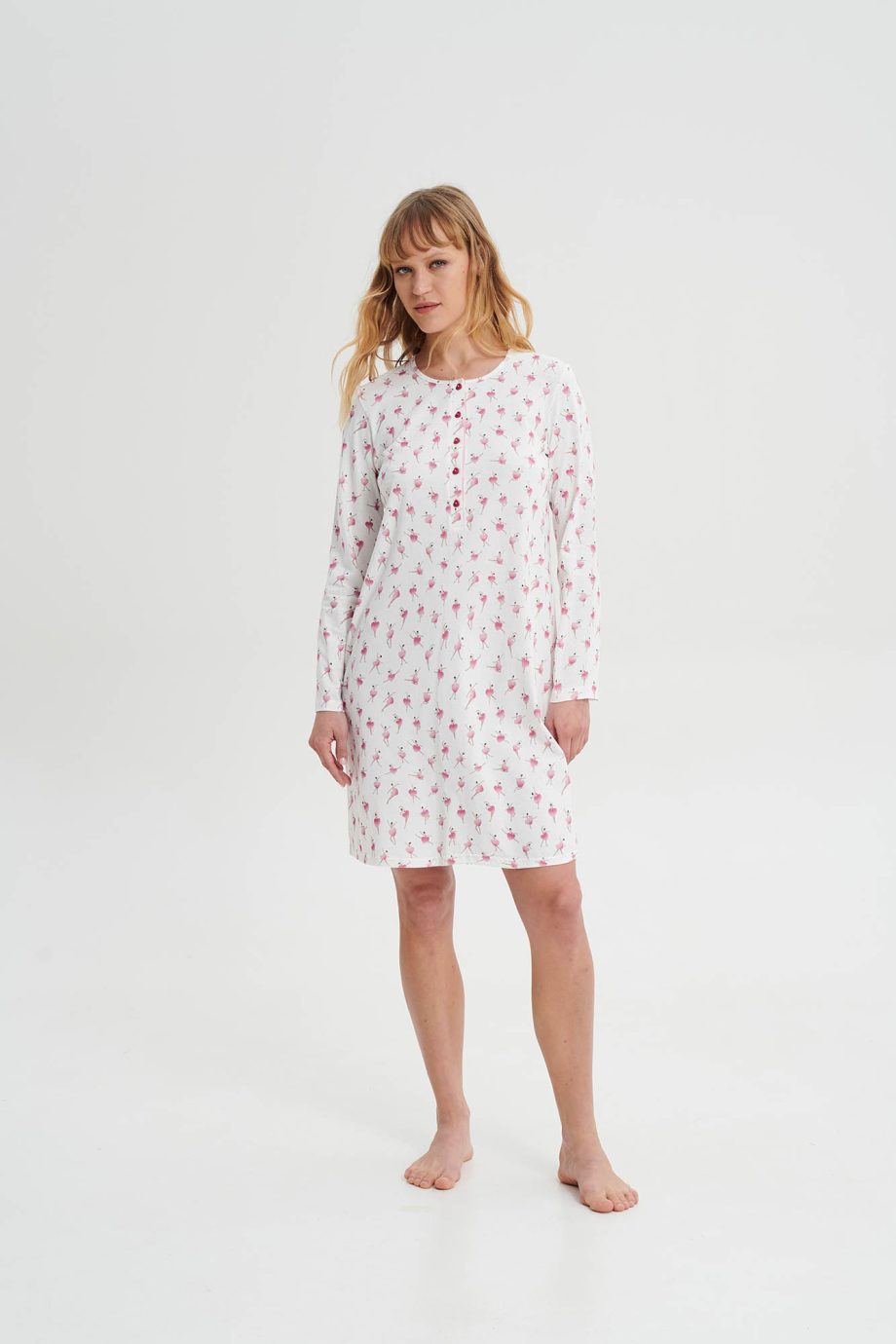 Nightgown with Button Placket