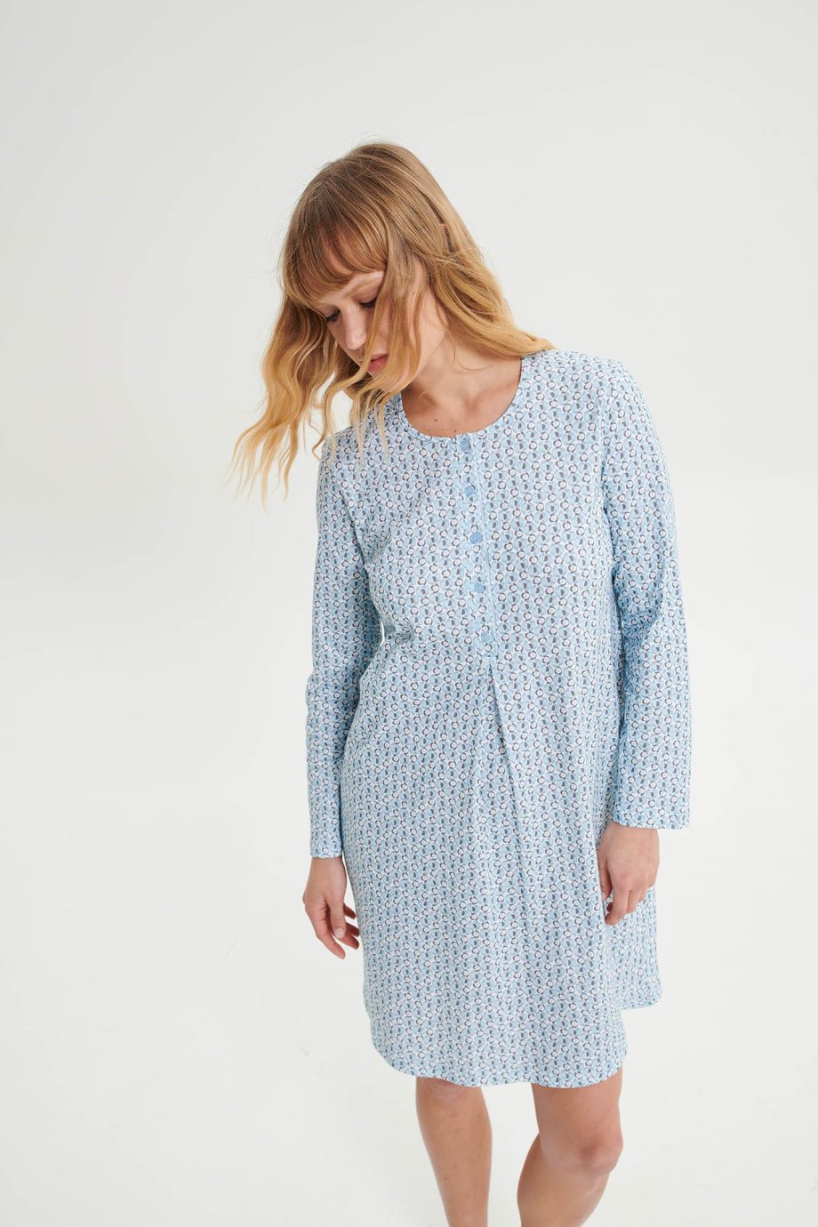 Nightgown with Button Placket