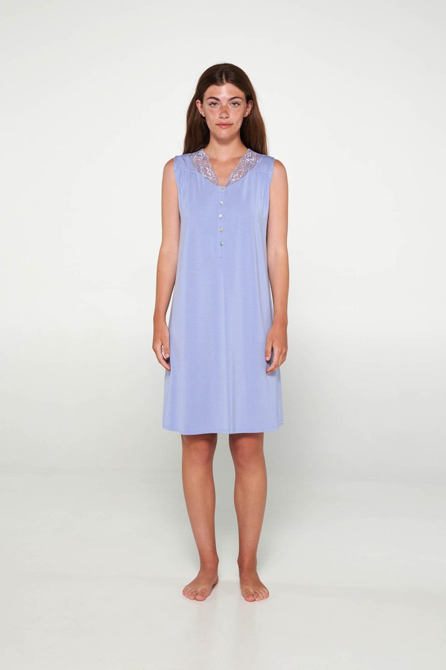 Nightgown with Button Placket