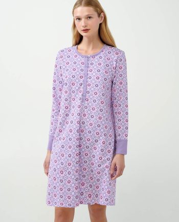 Lilac Kaleidoscope Cozy Nightgown