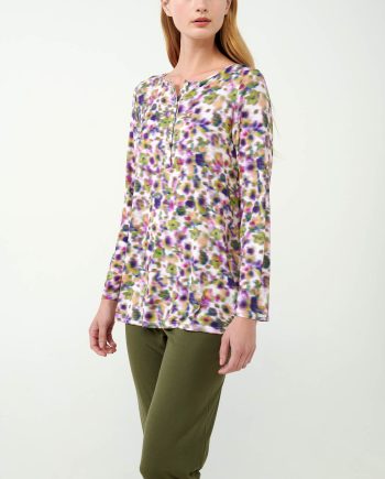 Micromodal Floral Pyjamas with Button Placket