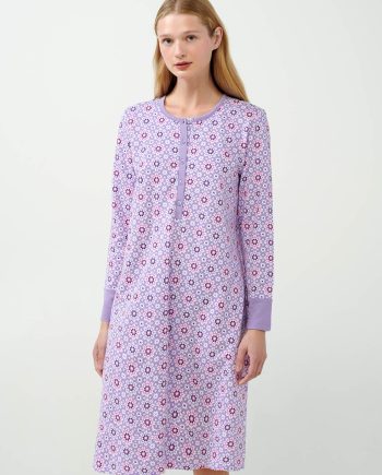 Lilac Cotton Fleece Nightgown