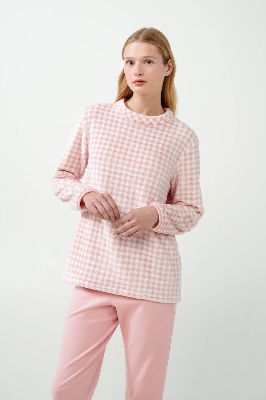 Pied de Poule Flannel Fleece Pyjamas