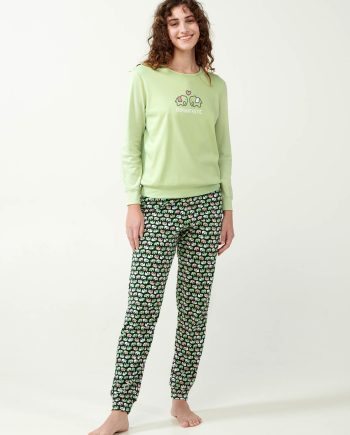 Emerald Elephant Print Pyjamas