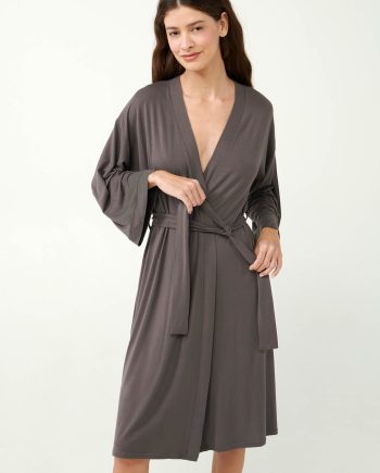 Plain Robe with Long Sleeves