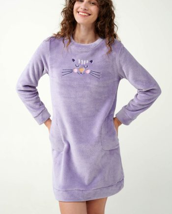 Fleece Nightgown with Pockets