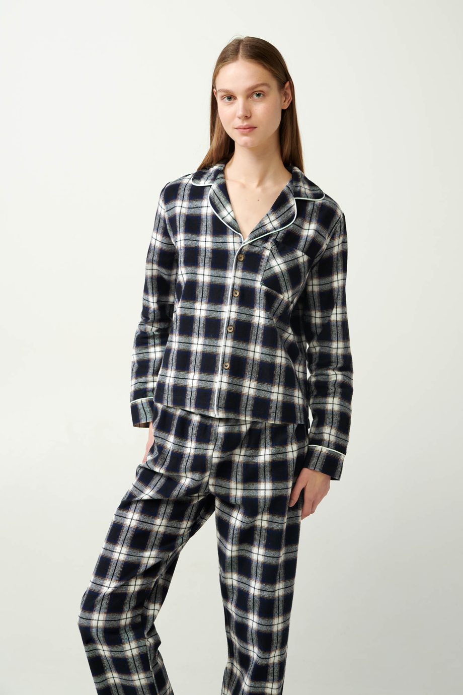 Tartan Flannel Buttoned Pyjamas