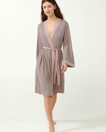 Ribbed Knitted Bamboo Robe