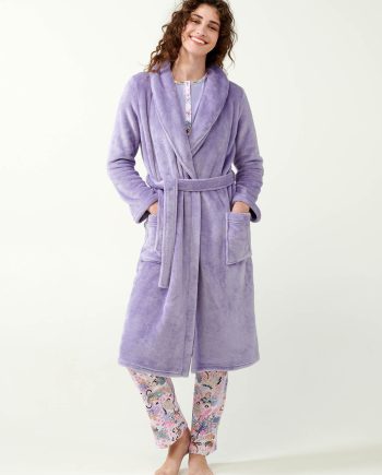 Long Flannel Fleece Robe