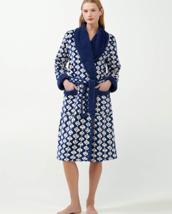 Country Calico Print Crossed Robe