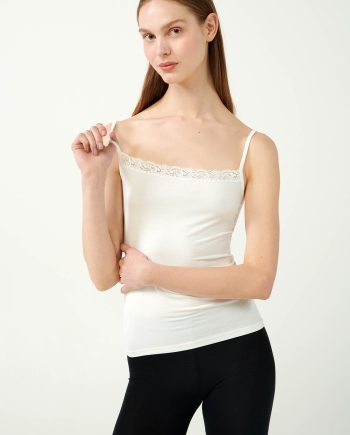 Micromodal Strap Vest with Lace