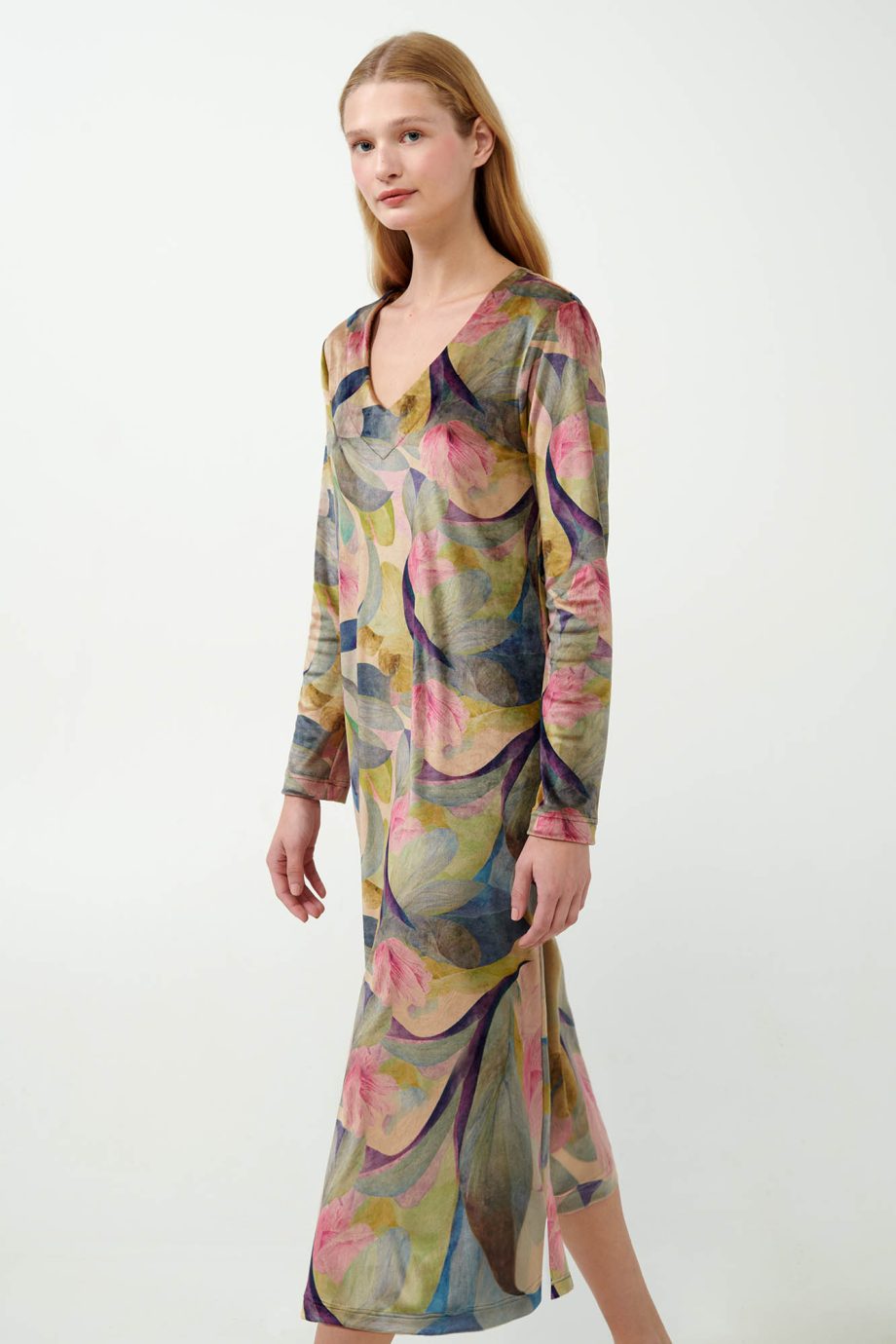 Φόρεμα Velvet Protea Floral Lounge Dress