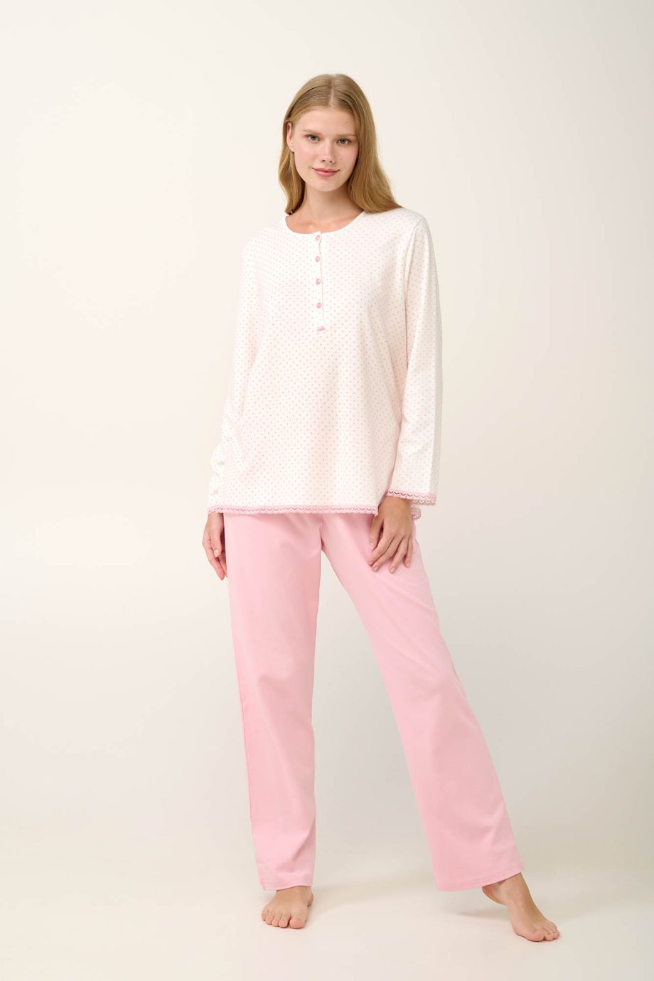 Cotton Women’s Pyjamas with Button Placket