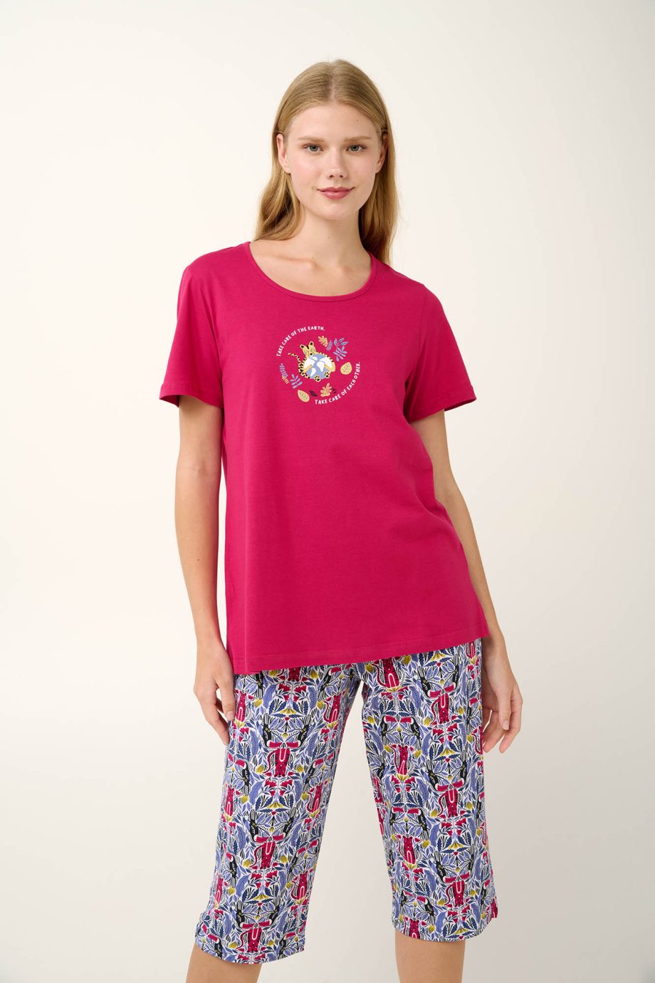 Cotton Women’s Pyjamas with Capri Pants