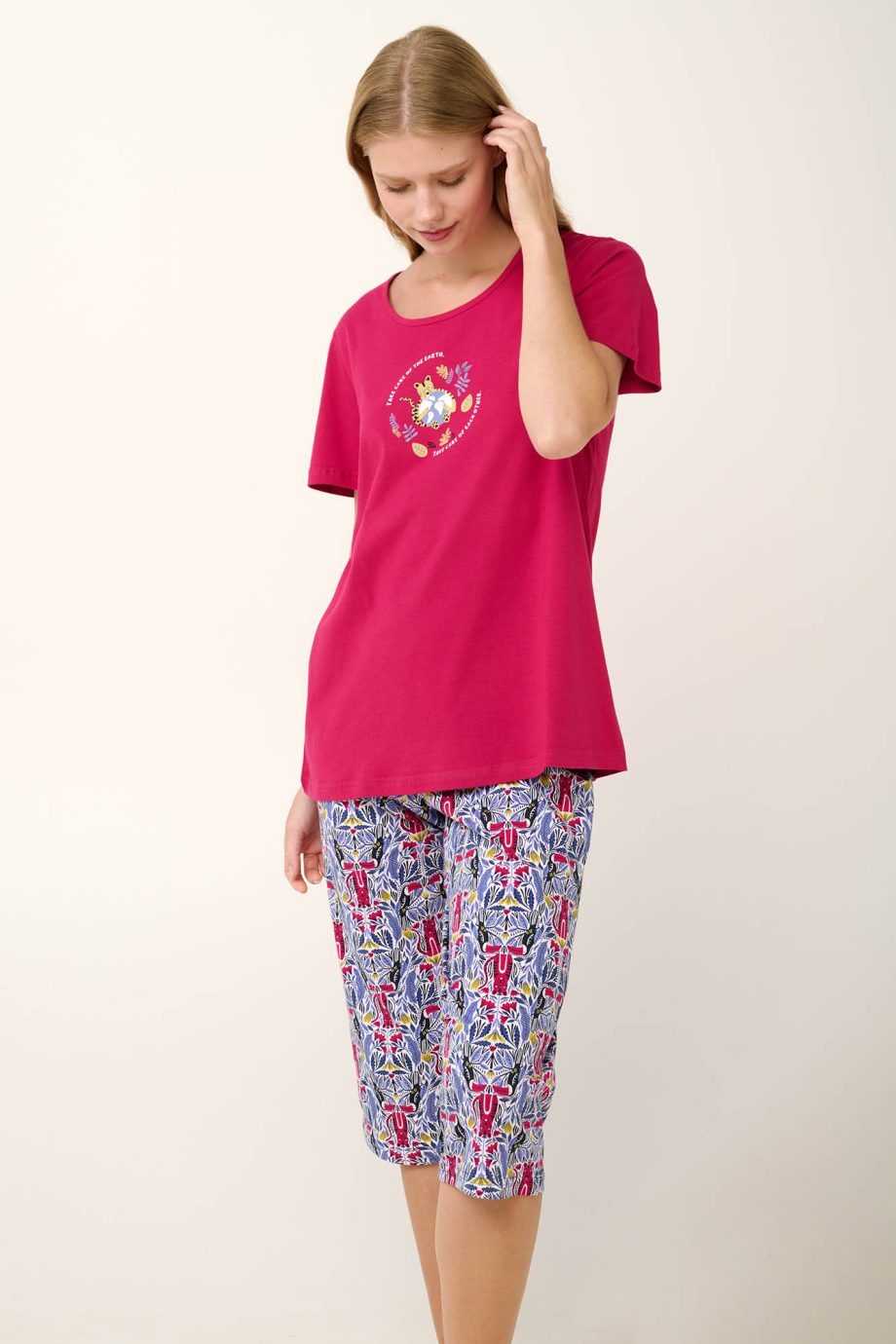 Cotton Women’s Pyjamas with Capri Pants