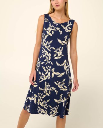 Micromodal Sleeveless Summer in Ocean Leaves Pattern