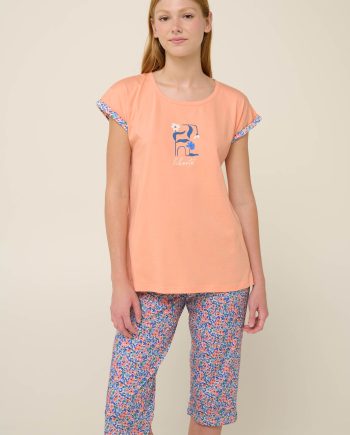 Cotton Women’s Pyjamas with Capri Pants