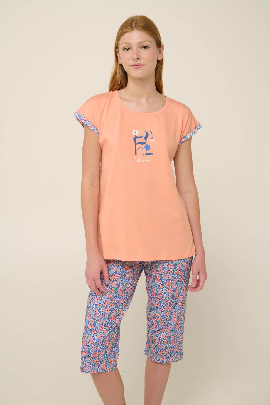 Cotton Women’s Pyjamas with Capri Pants