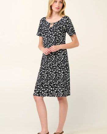 Viscose Black and White Summer Dress