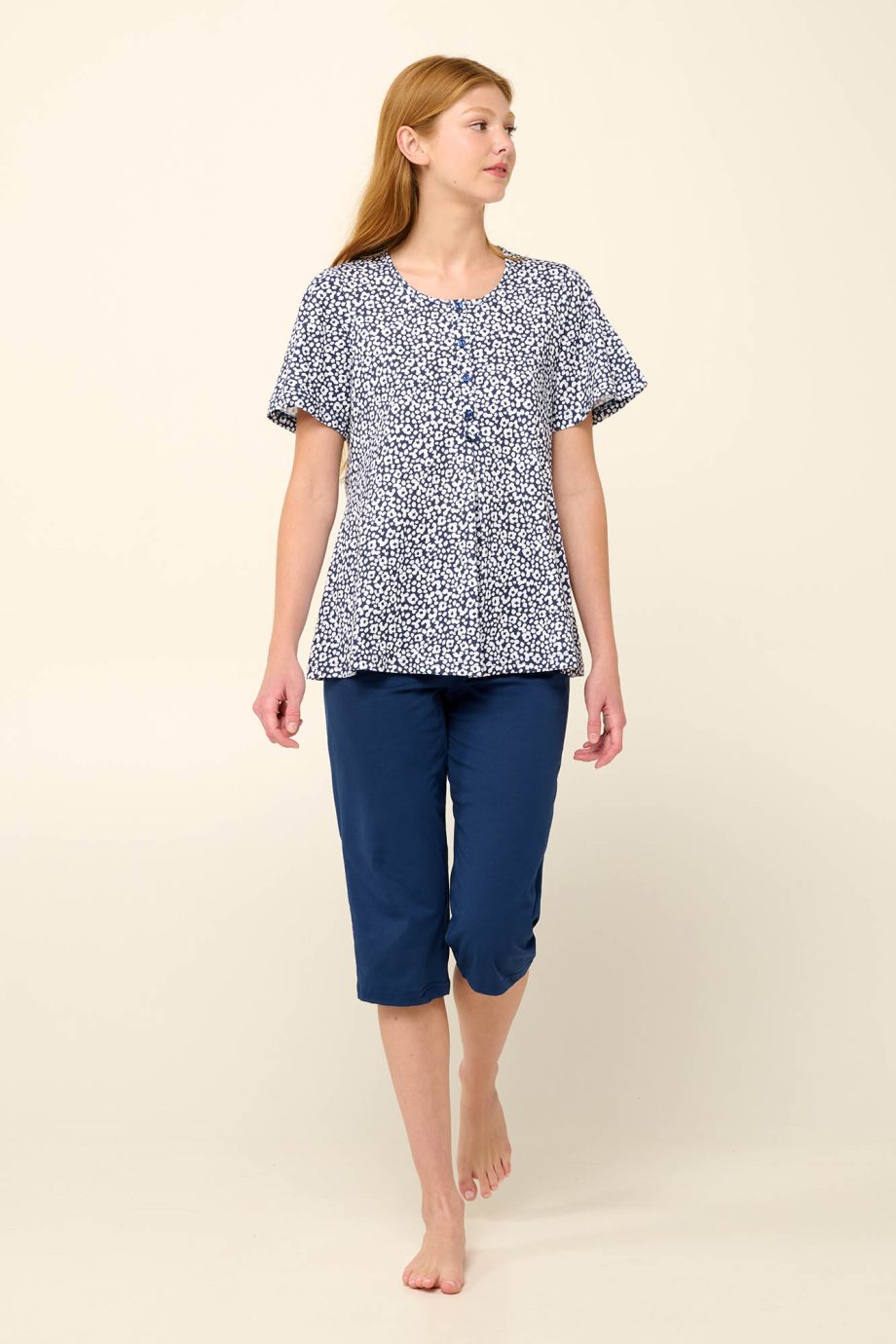 Cotton Women’s Pyjamas with Capri Pants