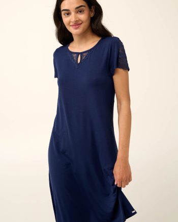 Plain Summer Nightgown with Lace