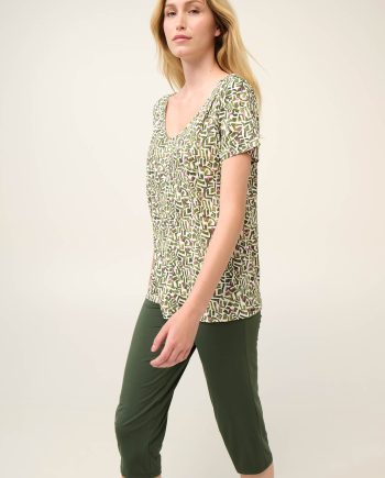 Micromodal Women’s Pyjamas with Capri Pants