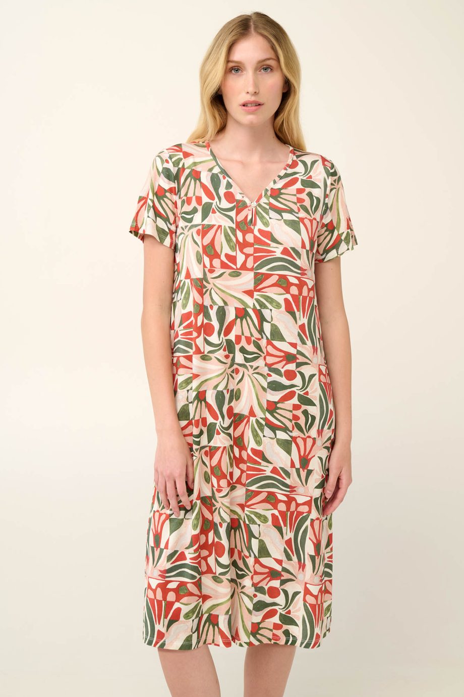 Airy Summer Nightgown with Sicilian Floran Print