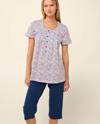 Cotton Women’s Pyjamas with Capri Pants