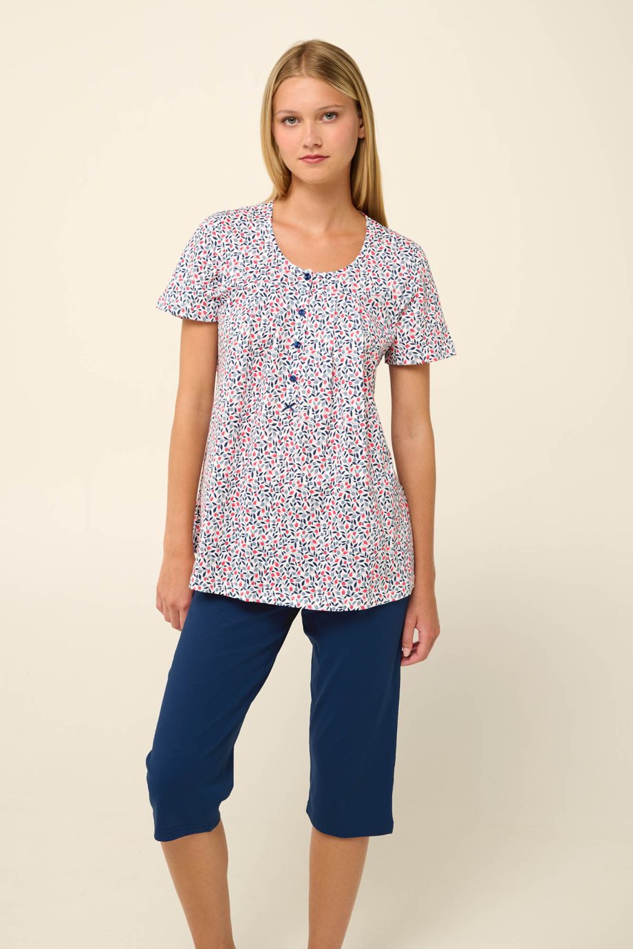 Cotton Women’s Pyjamas with Capri Pants