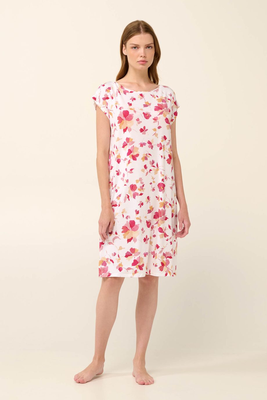 Micromodal Summer Nightgown in Short Sleeves