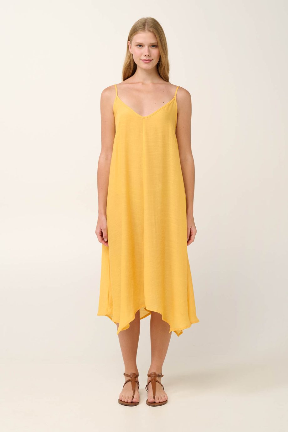 Viscose Gauze Summer Dress with Straps