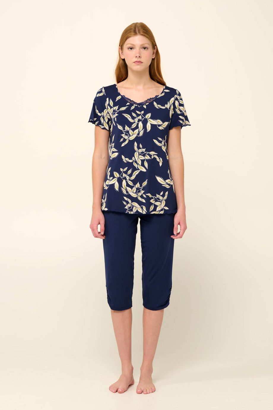 Micromodal Women’s Pyjamas with Capri Pants